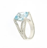 Ring D'Arrigo Gioielli Woman in White Gold Acquamarina 7.0 Ct DAR0133-14 - DAR0133-14